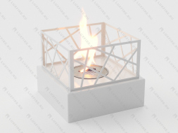 Настольный биокамин Lux Fire "Пикник" S (белый)